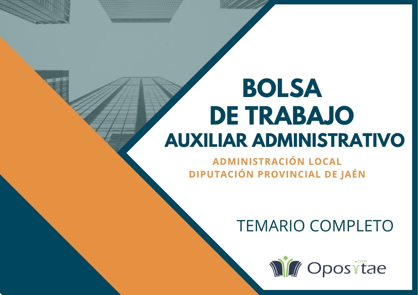 Agente Sucio Alerta Temario Bolsa de trabajo Auxiliar administrativo Diputación Provincial de  Jaén